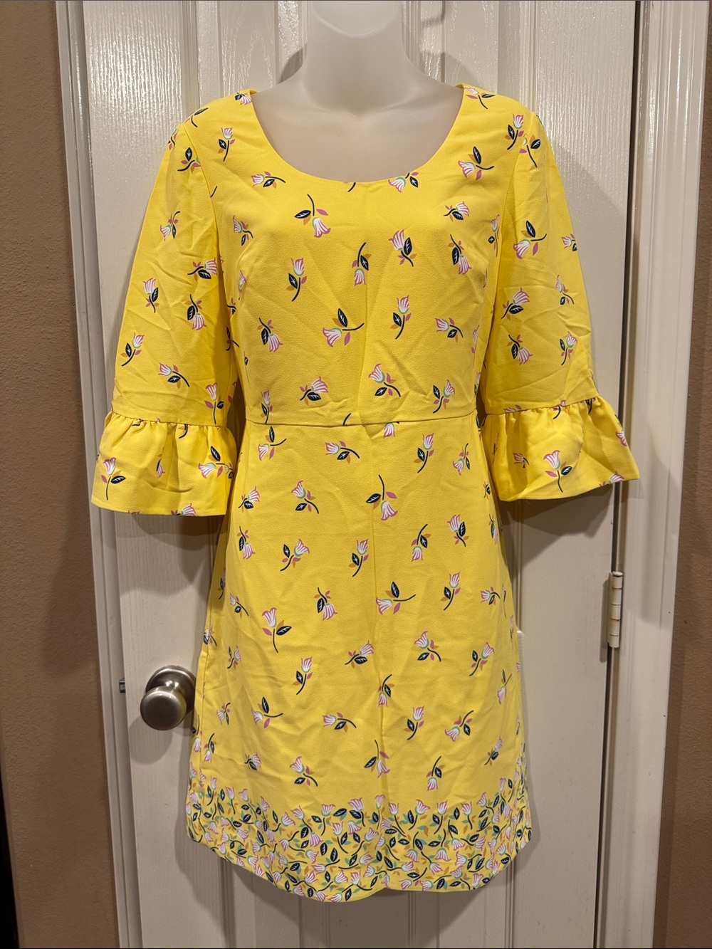 Draper James Yellow Floral Dress. Sz 8